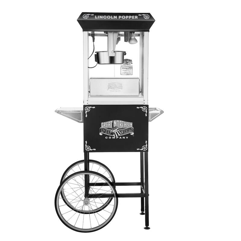 Great Northern Antique Style Lincoln Popcorn Machine w/Cart 8 oz - 8 oz - 8 oz