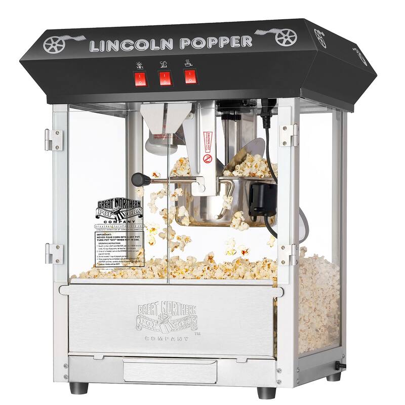 Great Northern Antique Style Lincoln Popcorn Machine w/Cart 8 oz - 8 oz - 8 oz