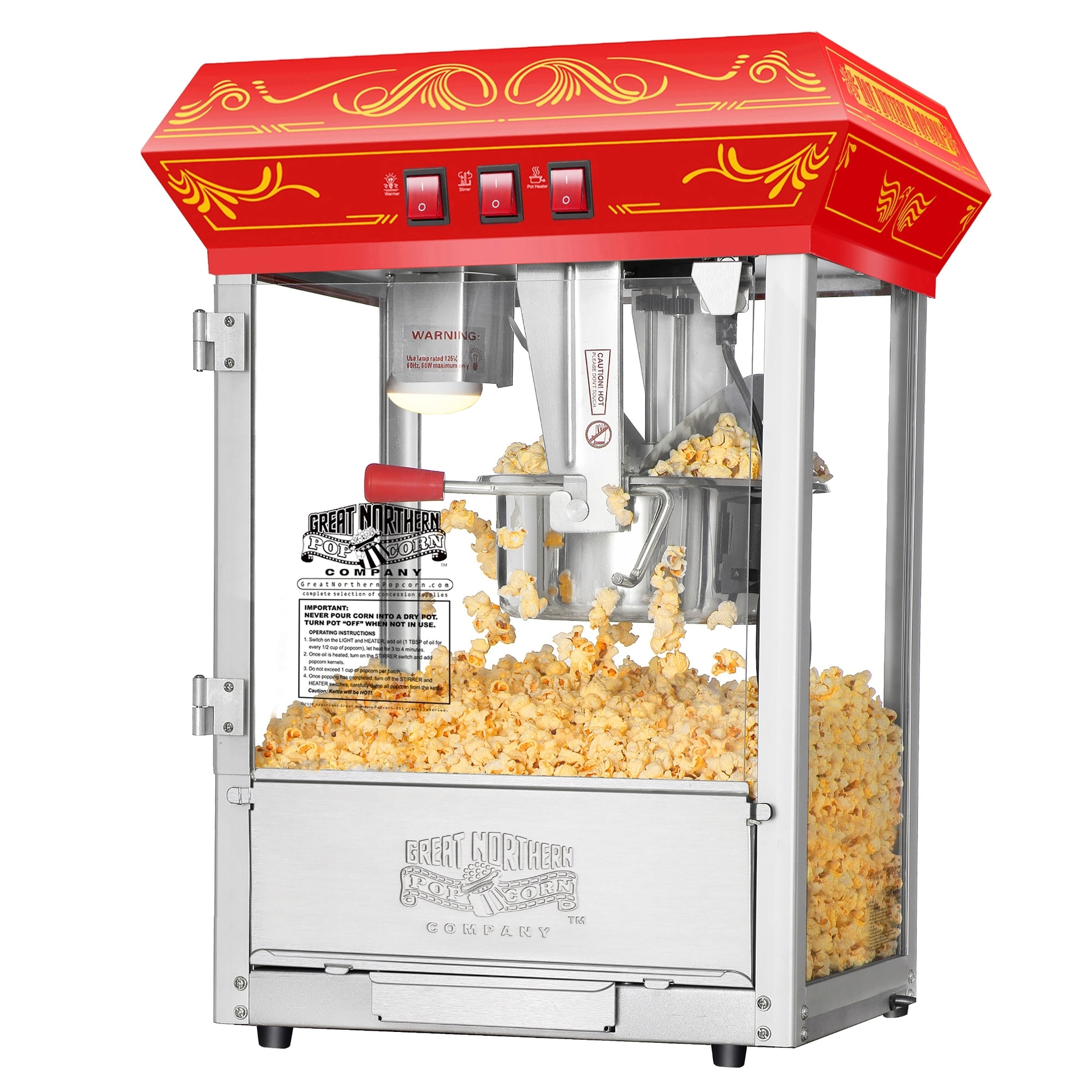 Great Northern Popcorn Red Princeton 8 Ounce Bar Style Antique Popcorn Machine Mimbarschool Com Ng