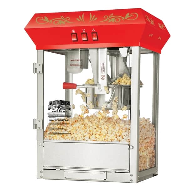 Great Northern Popcorn 1 Cups Oil Popcorn Machine, White, Tabletop