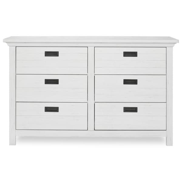Evolur Waverly Tall Chest with Baskets Weathered White