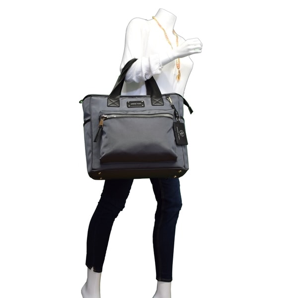 adrienne vittadini nylon workbook tote