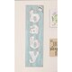preview thumbnail 1 of 12, Wooden Baby Sign - Large Nursery Wall Art - Baby Shower Gift Sign - 35 x 10 distressed blue/ white