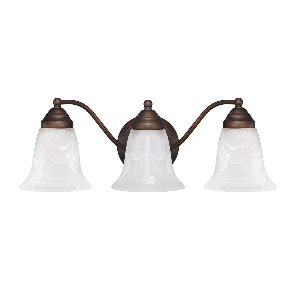3-light Burnished Bronze Bath/Vanity Fixture
