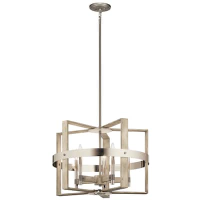 Kichler Peyton 5-light White Washed Wood Chandelier