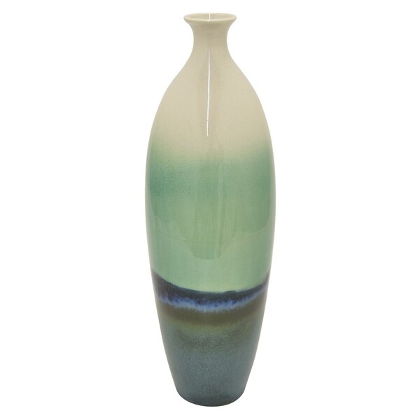 Three Hands 20 " Green - CEARMIC VASE GALZE