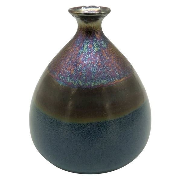 Three Hands 7.5 " Green - CEARMIC VASE