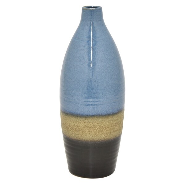 Three Hands 16.5 " Blue - CERAMIC VASE