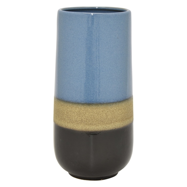 Three Hands 13.5 " Blue - CERAMIC VASE