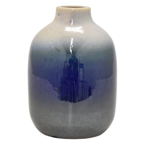 Three Hands 8 " Blue - CERAMIC VASE