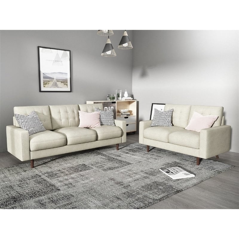 Cordell Tufted 2 Piece Living Room Set - Beige