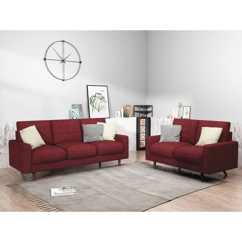 Cordell Tufted 2 Piece Living Room Set