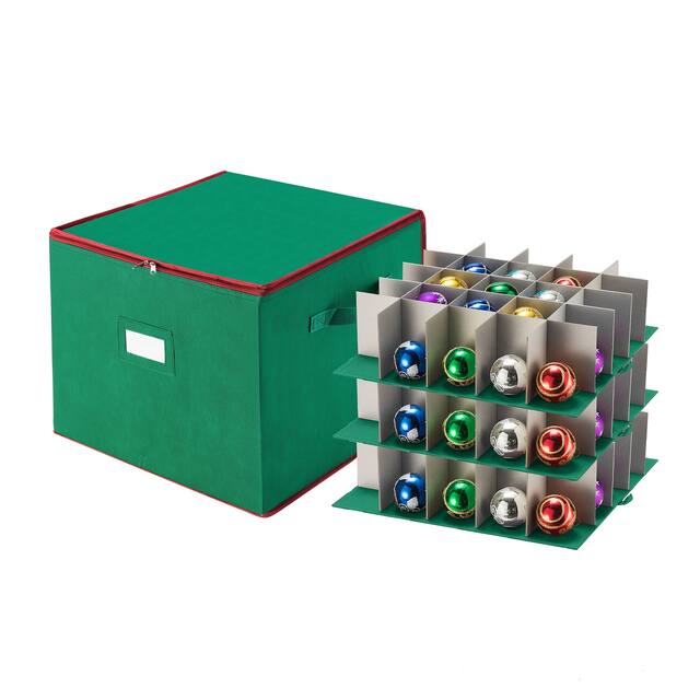 Tim Totes Christmas Ornament Storage Holds 75 Balls w/ Dividers