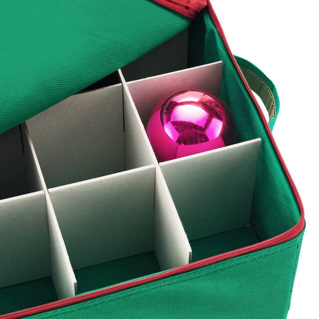 Tim Totes Christmas Ornament Storage Holds 75 Balls w/ Dividers