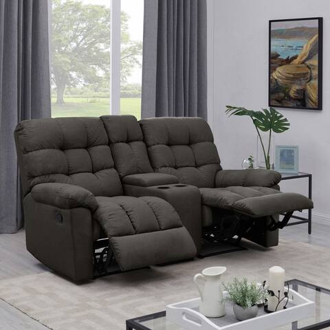 Copper Grove Gramsh Tufted 2-seat Recliner Loveseat with Power Storage Console