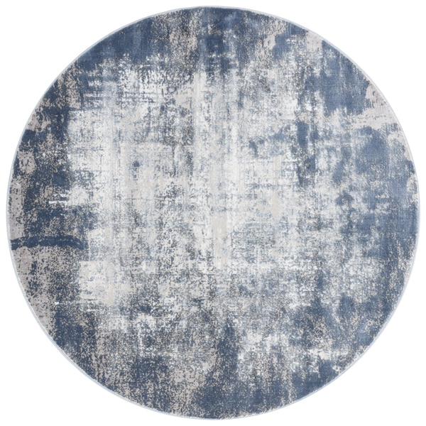 Shop Distressed Abstract Blue/ Grey Textured Vintage Round ... (600 x 600 Pixel)