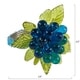 preview thumbnail 4 of 14, Flower and Leaves Design Beaded Napkin Rings (Set of 4)