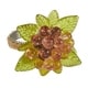 preview thumbnail 5 of 14, Flower and Leaves Design Beaded Napkin Rings (Set of 4) Amber