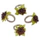 preview thumbnail 15 of 14, Flower and Leaves Design Beaded Napkin Rings (Set of 4)