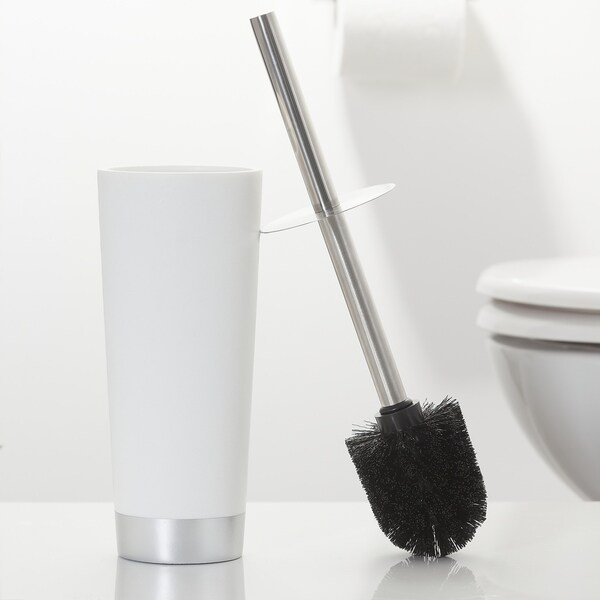 silver toilet brush