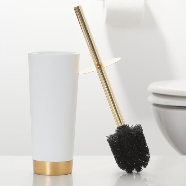 gold toilet brush holder