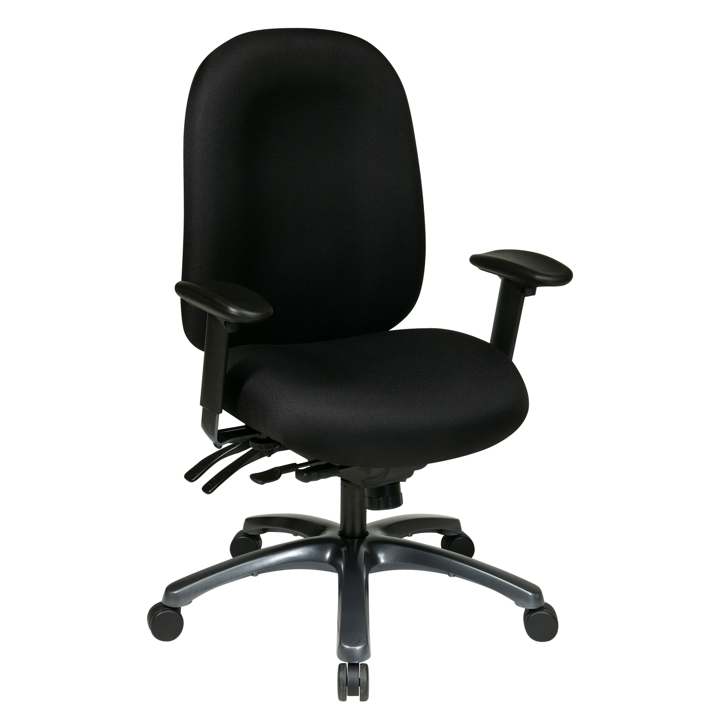 OSP Multi-Function High-Back Office Chair with Lumbar Support and Adjustable Arms