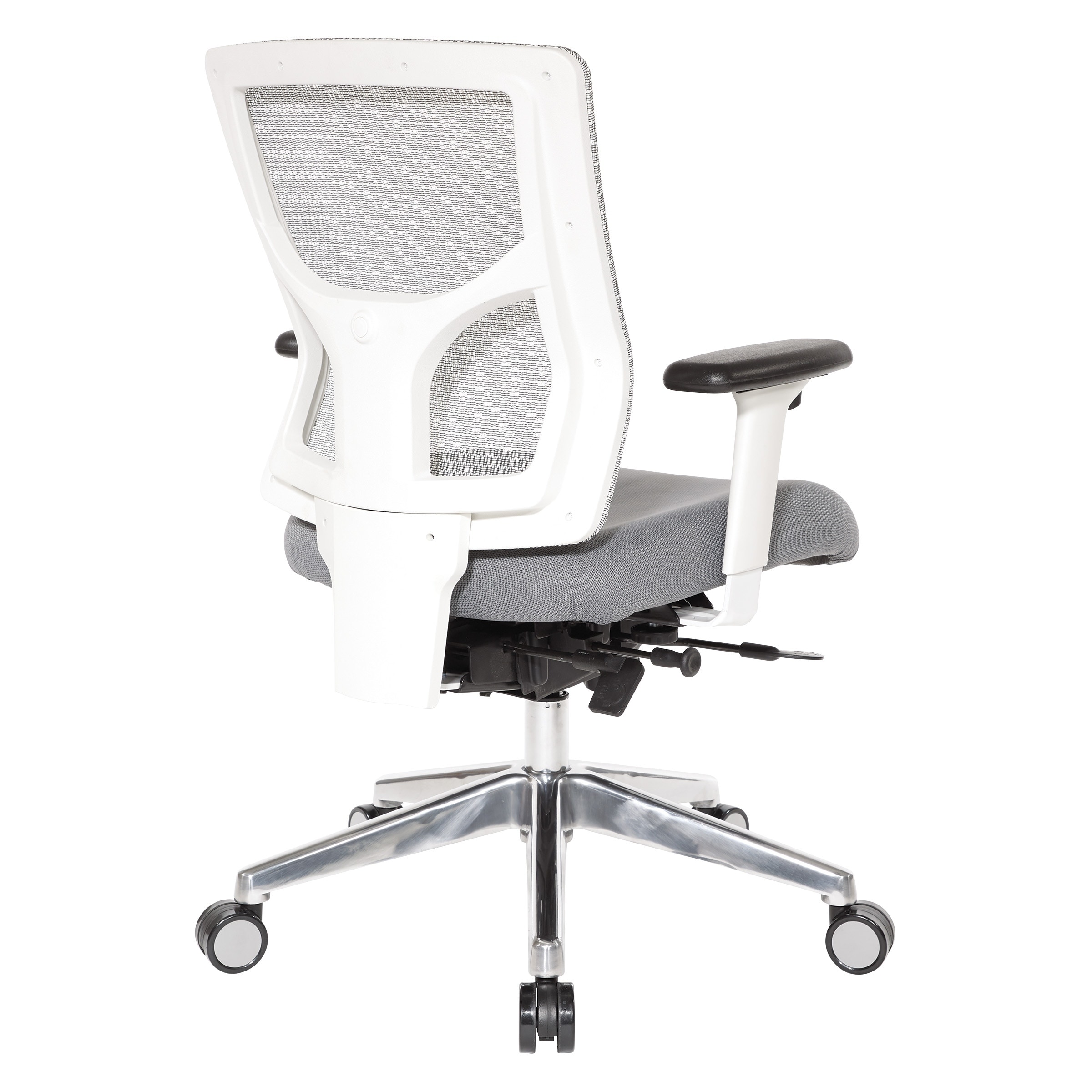 Shop White Mesh Mid Back Office Chair With 2 Way Adjustable Arms
