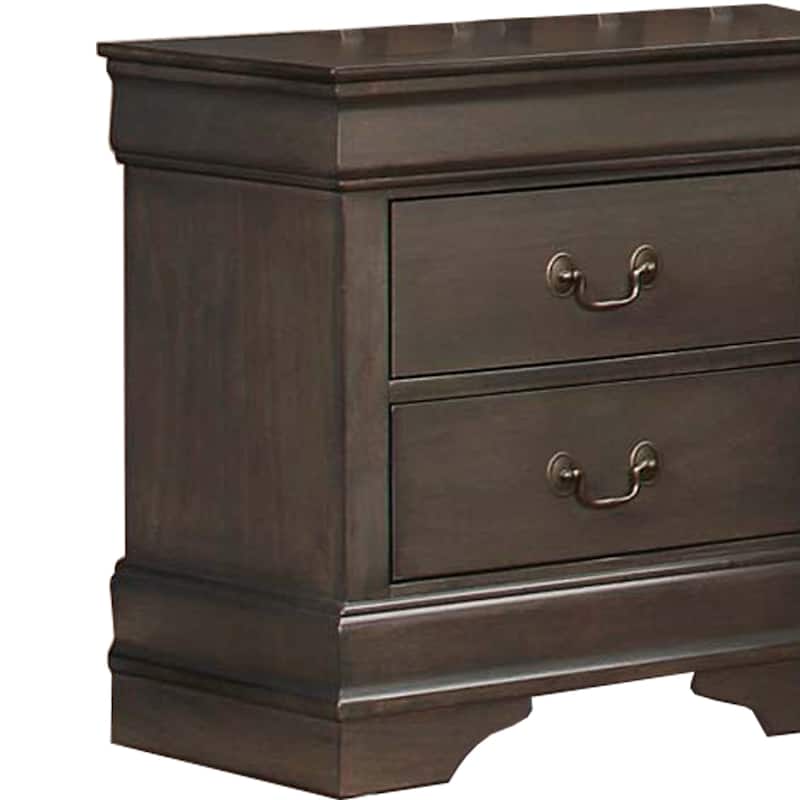 Wooden Solid Grey Night stand, Stained Gray