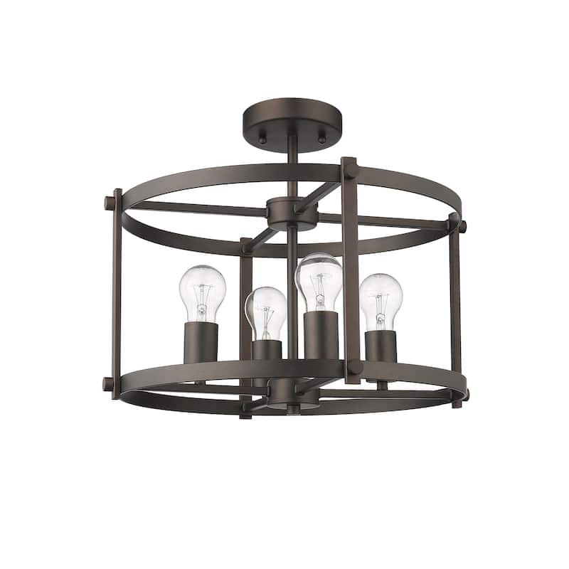 4-light Oil Rubbed Bronze Semi-Flush Mount/Pendant
