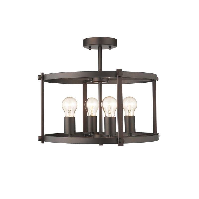 4-light Oil Rubbed Bronze Semi-Flush Mount/Pendant