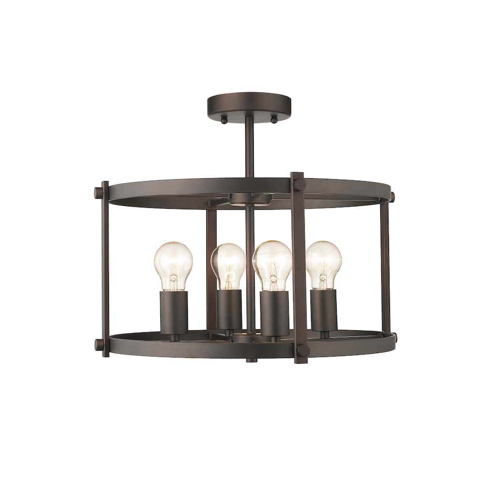 4-light Oil Rubbed Bronze Semi-Flush Mount/Pendant