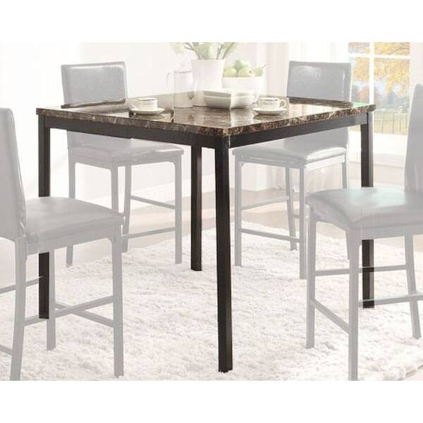 Shop Counter Height Table In Metal Frame With Faux Marble Top