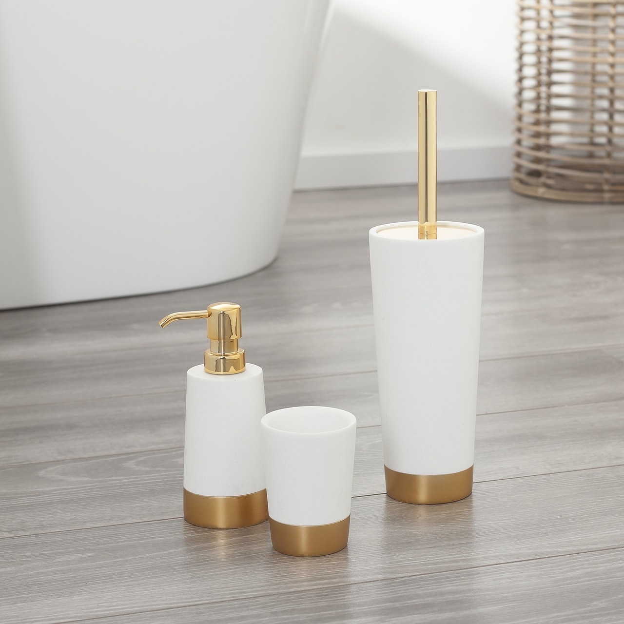 gold bathroom set