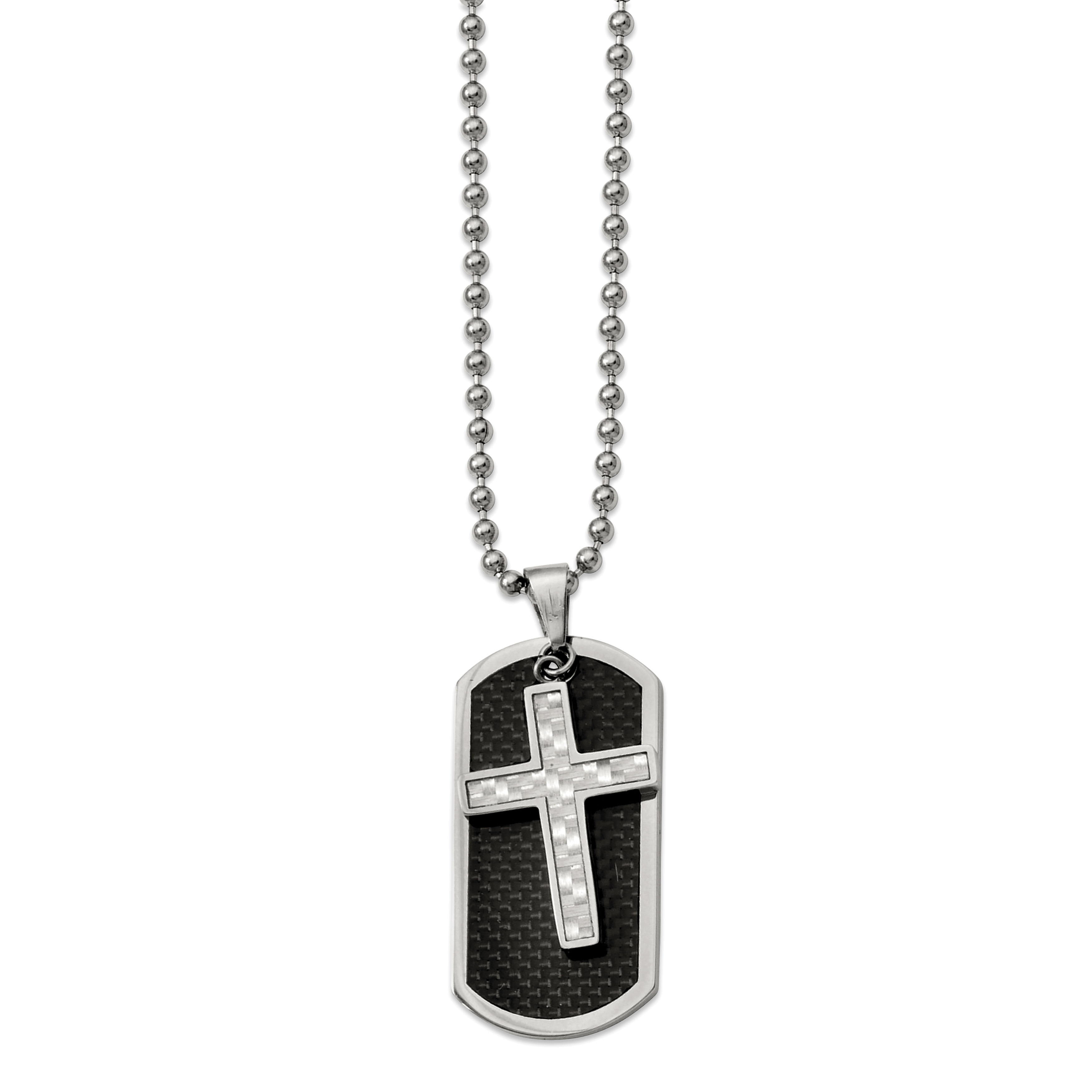 black cross dog tag