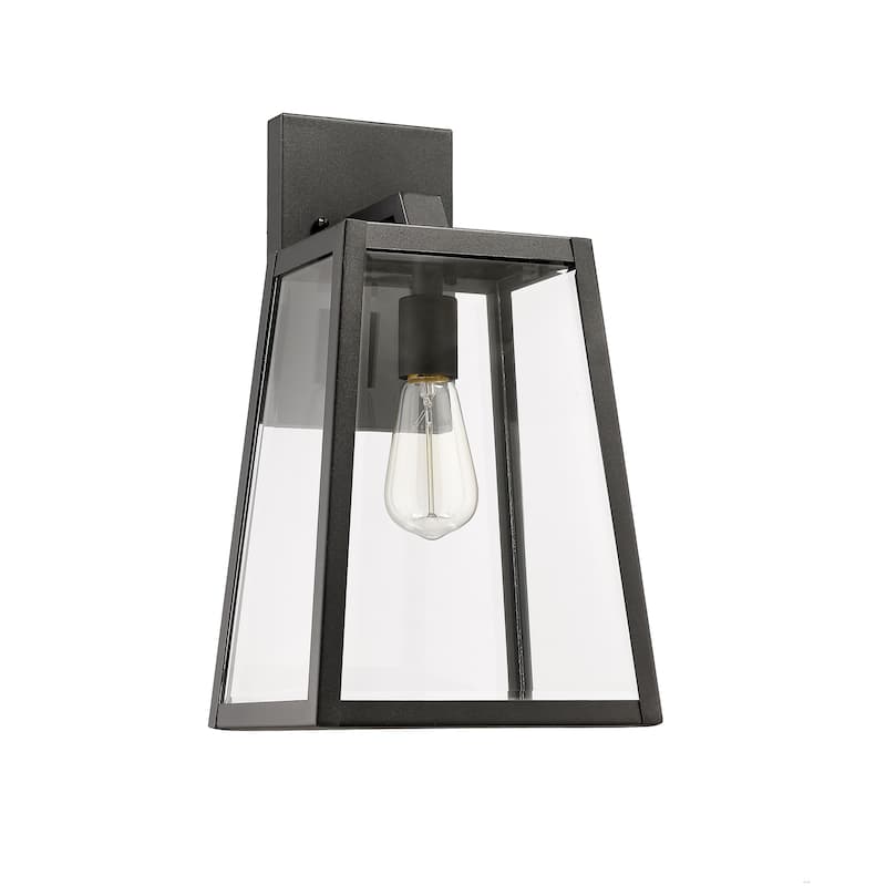 Chloe 1-light Textured Black Outdoor Wall Light