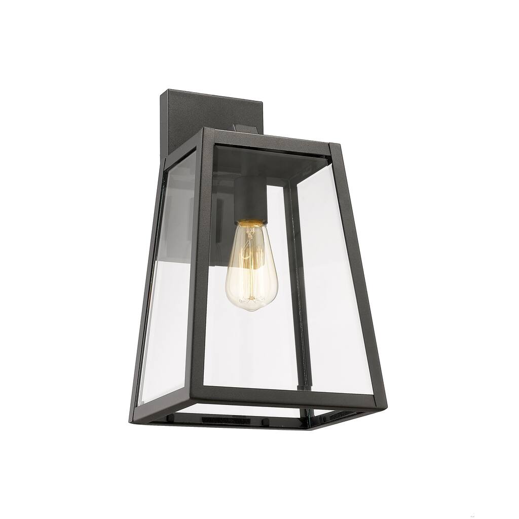 Chloe 1-light Textured Black Outdoor Wall Light