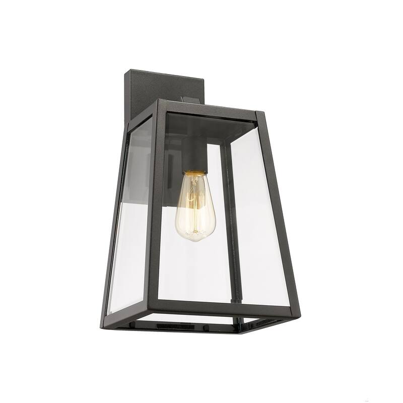 Chloe 1-light Textured Black Outdoor Wall Light
