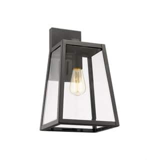Chloe 1-light Textured Black Outdoor Wall Light
