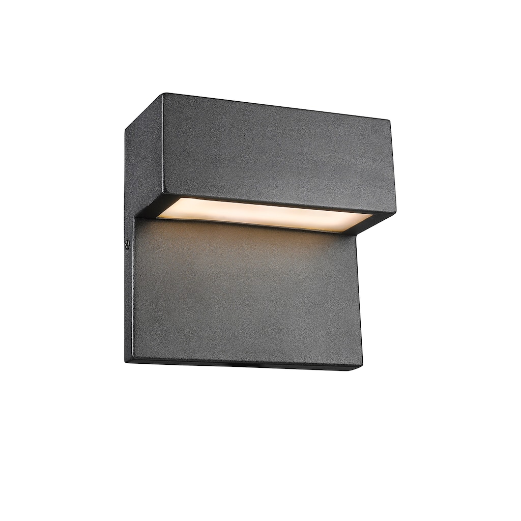 Chloe Textured Black Outdoor LED Wall Sconce