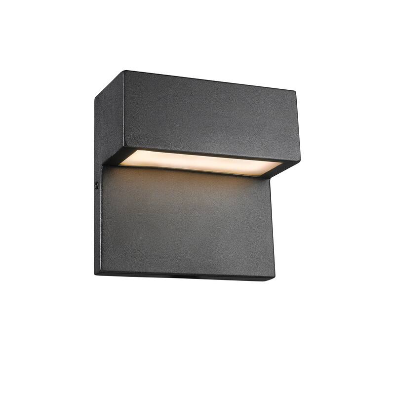 Chloe Textured Black Outdoor LED Wall Sconce