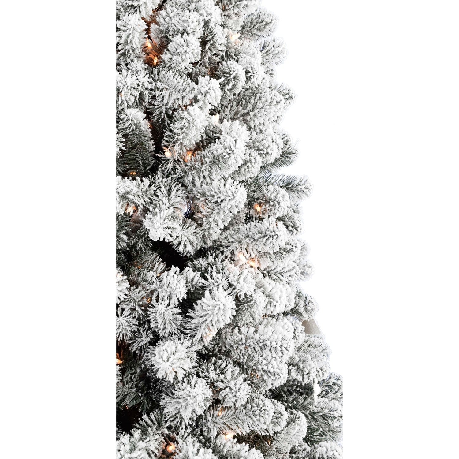 Fraser Hill Farm 7 5 Foot Flocked Alaskan Pine Led Lit Christmas Tree Fraser Hill Farm 7 5 Foot Flocked Alaskan Pine Led Lit Christmas Tree