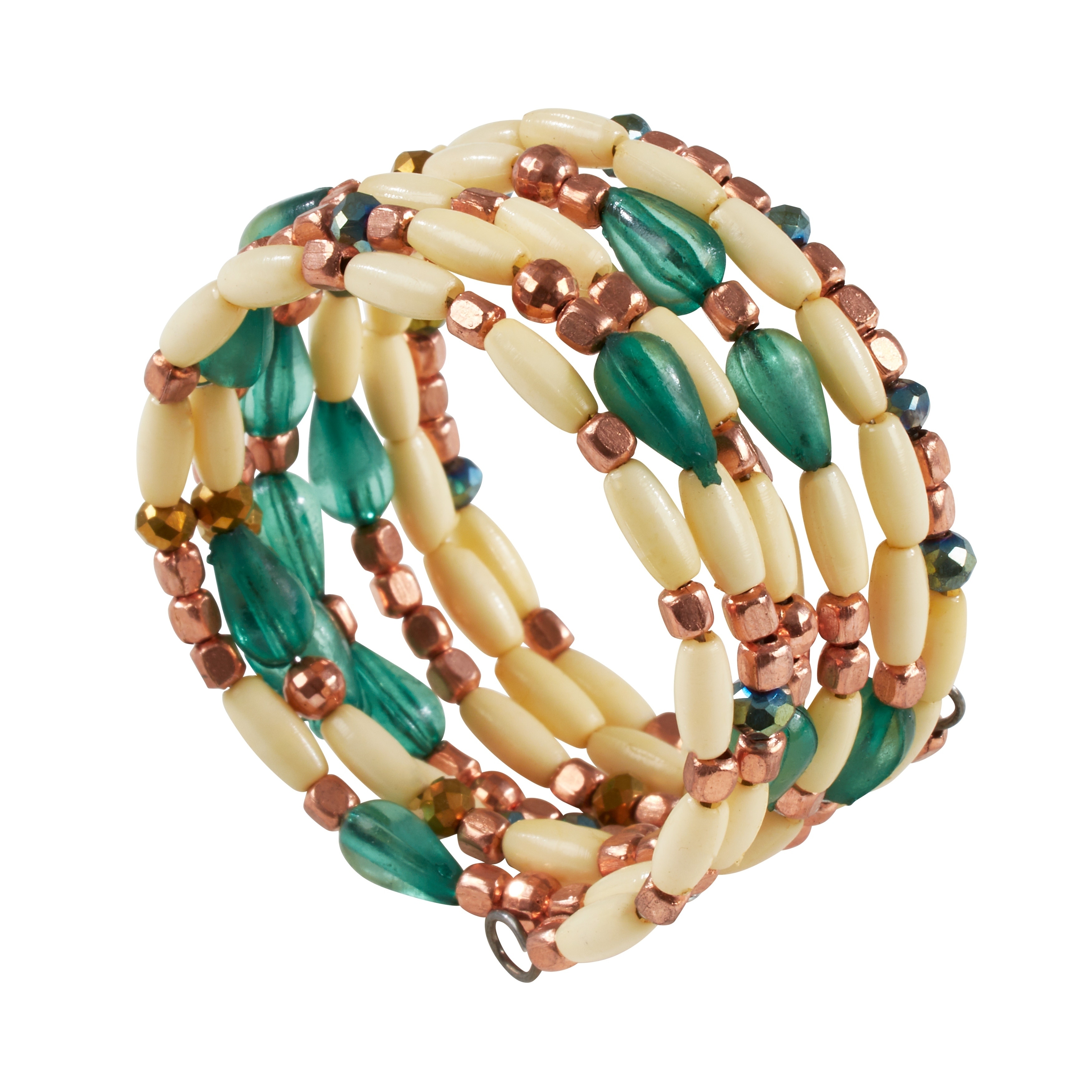 Saro Lifestyle Beaded Design Table Napkin Rings (Set of 4)