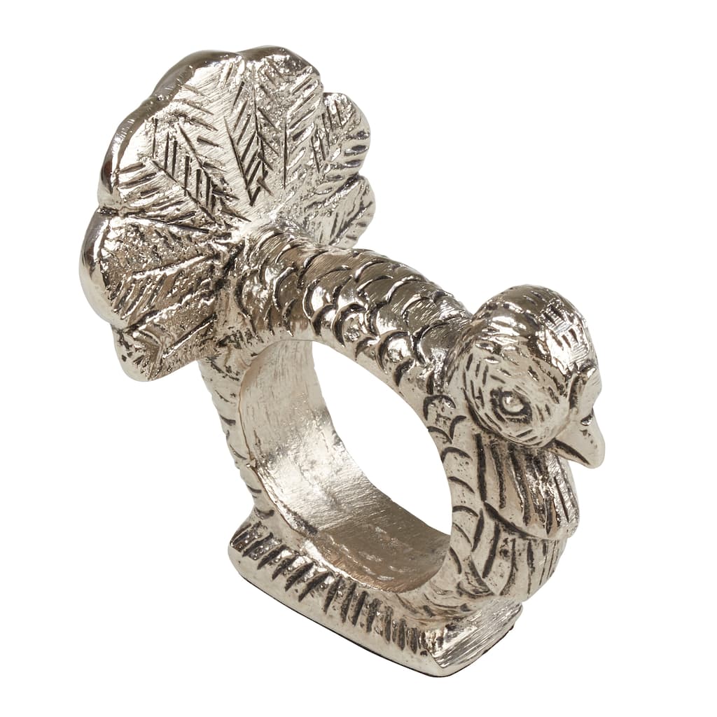 Table Napkin Rings With Turkey Design (Set of 4)