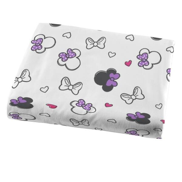 Shop Disney Minnie Mouse Purple Love Twin Sheet Set On Sale