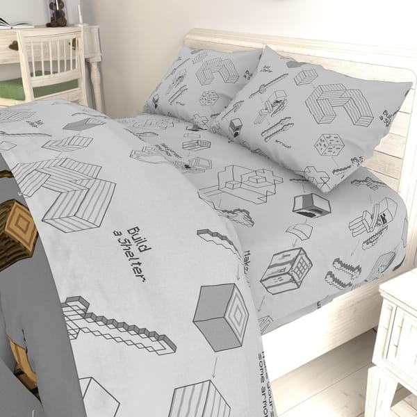 Shop Minecraft Survive Twin Sheet Set Free Shipping On Orders