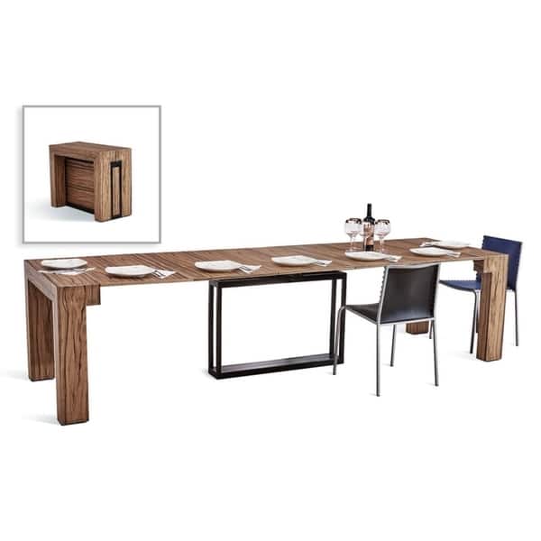 Versus Doris Modern Walnut Extendable Dining Table Versus Doris Modern Walnut Extendable Dining Table