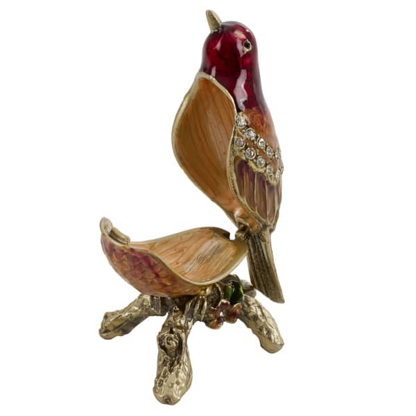 Decorative Box With Perched Swallow Bird Design On Sale Overstock 23480433