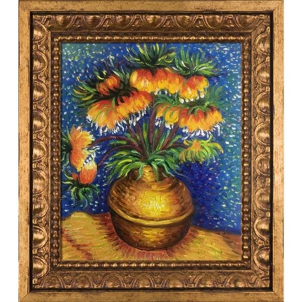 La Pastiche Vincent Van Gogh 'crown Imperial Fritillaries In A Copper 