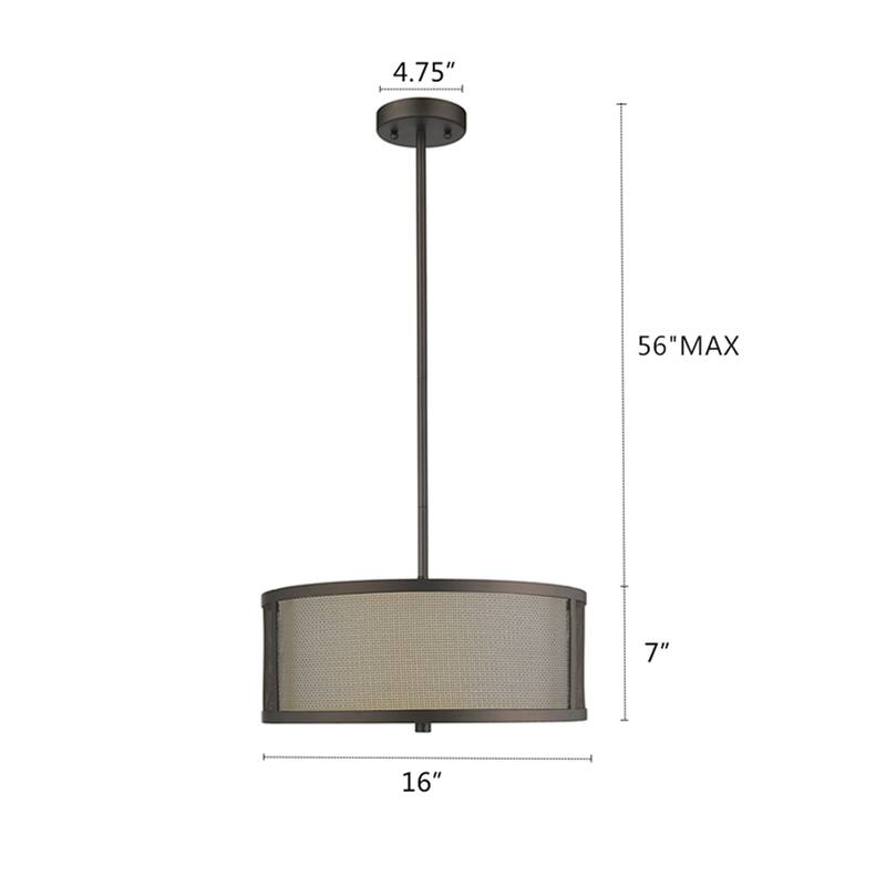 3-light Oil Rubbed Bronze Pendant - Oil Rubbed bronze - Oil Rubbed bronze