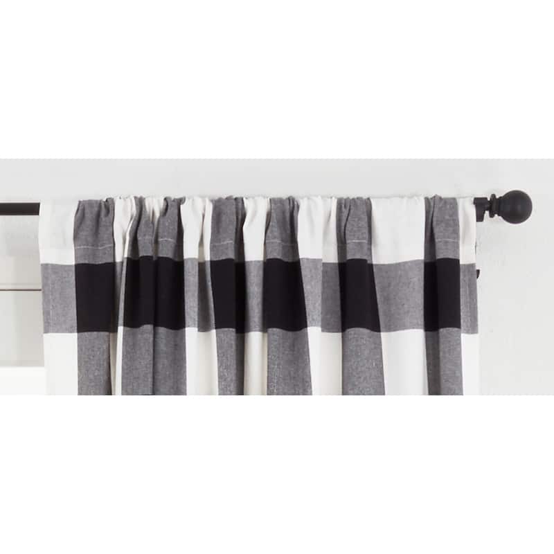 Cotton Buffalo Plaid Curtain Panel
